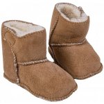 BabičkaOvečková Dětské capáčky s jehněčí kožešinou hnědá – Zboží Dáma