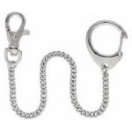 MIL TEC Přívěsek na klíče Řetízek s karabinkou 40cm ČERNÝ – Zboží Dáma