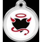 Red Dingo Devil Heart bílá S 20 mm – Zboží Mobilmania