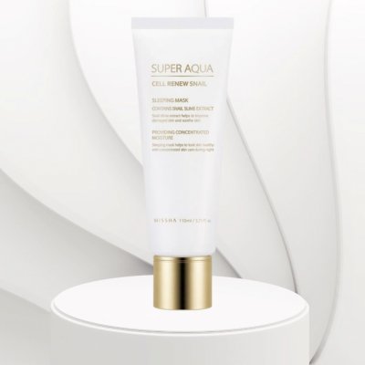 Missha Super Aqua Spa cí maska s hlemýždím extraktem Cell Renew Snail Sleeping Mask 110 ml – Zboží Mobilmania