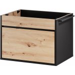 Szynaka Závěsná zrcadlová skříňka s LED osvětlením Sting 56 60 cm dub Artisan – Zboží Dáma