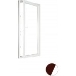 Aluplast jednokřídlové balkonové dveře Mahagon/bílá Pravé Dvojsklo 90 x 200 cm – Hledejceny.cz