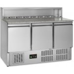 TEFCOLD Chladicí pizza stůl se žulovou deskou | GP93 | 3 dveře GN1/1 – Sleviste.cz