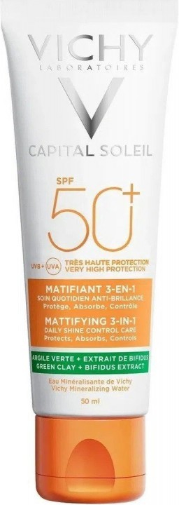 Vichy Capital Soleil Mattifying 3-in-1 matující krém na obličej SPF50+ 50 ml