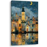 Obraz kouzelná zimní noc ve městě - 30x40 – Hledejceny.cz