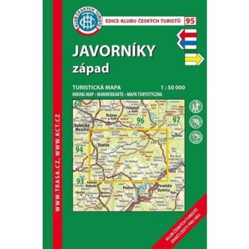 Mapa Javorníky západ 1:50T