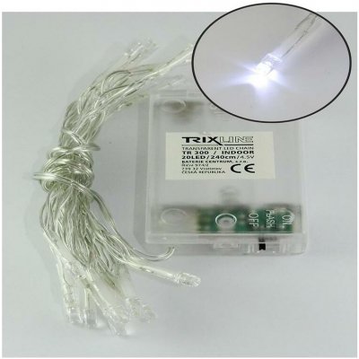 Baterie Centrum LED řetěz 20xLED/2 funkce 2,4m studená bílá P492 – Hledejceny.cz