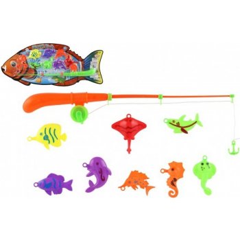 Teddies Hra ryby rybář s prutem 42 cm plast 2 barvy