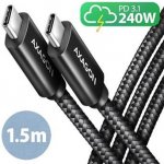 Axagon BUCM2-CM15ACHARGE USB-C - USB-C, 1.5m, černý – Hledejceny.cz