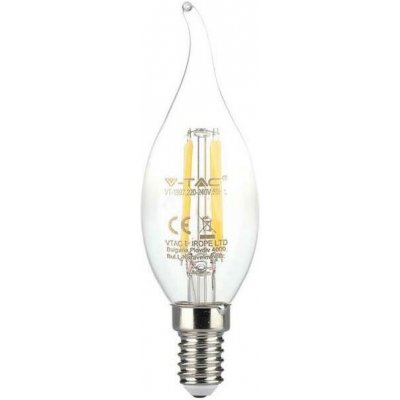 V-TAC LED žárovka Filament E14/4W/230V 3000K 214302 – Hledejceny.cz