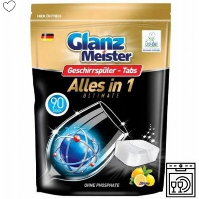 Glanz Meister Ultimate Tablety do myčky All in ONE 90 ks – Zboží Dáma