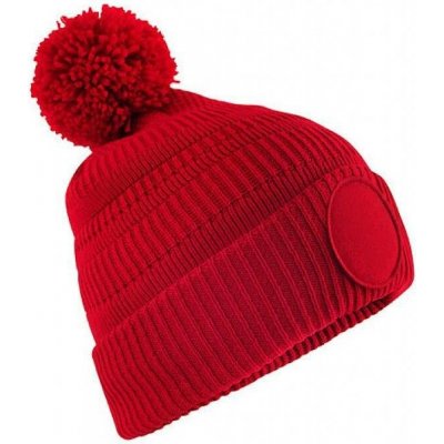 Beechfield Unisex beanie s klubovou nášivkou pro potisk červená klasická CB530R – Hledejceny.cz