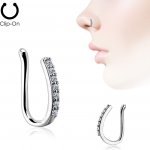 Šperky4U falešný piercing do nosu s kamínky klips NF0010-C – Sleviste.cz
