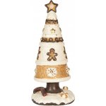Béžová dekorace stromek s perníčky Christmas Tree - Ø 24*51 cm - Clayre & Eef – Hledejceny.cz