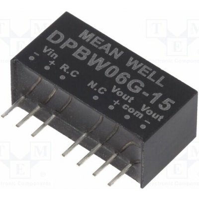 MEAN WELL DPBW06G-15 Měnič: DC/DC; 6W; Uvst: 18÷75VDC; Uvýst: 15VDC; Uvýst2: -15VDC; SIP8 – Hledejceny.cz