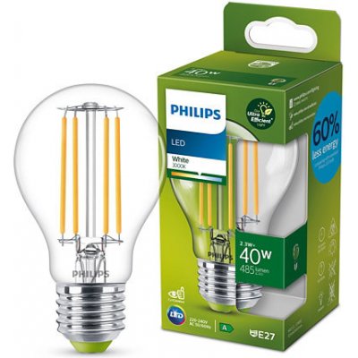 Philips 8719514343726 LED žárovka E27 2,3W/40W 485lm 3000K A60 filament A-class