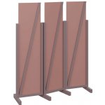 Atmosfere LINE 216 dřevěný 3-dílný paraván mobilní výška 1600 mm rám sandy lilac výplň antická růžová – Zboží Dáma