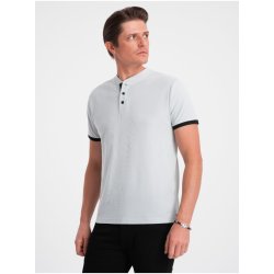 Ombre Clothing Polo tričko Světle šedé