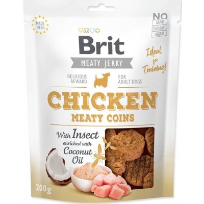 Brit Jerky kuře s hmyzím proteinem kolečka 200 g – Zboží Mobilmania