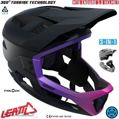 LEATT Enduro 3.0 Grey Purple 2026 – Sleviste.cz