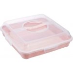 Keeper Podnos s víkem 34,5x34,5x10,5 cm růžová – Hledejceny.cz