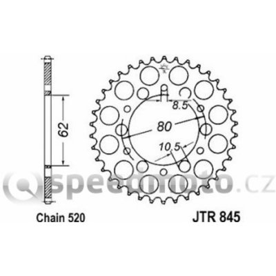 JT Sprockets JTR 845-45 – Zboží Mobilmania