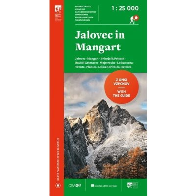PZS Slovenia Jalovec a Mangart - turistická mapa