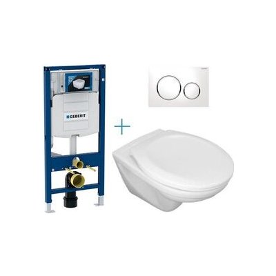 Geberit Duofix tlačítko Sigma20 Bílá/chrom lesk WC Jika Euroline + SEDÁTKO 111.300.00.5 CW4