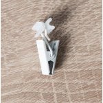 Kovová žabka do kolejnice nebo na kroužky bílá 1,5 cm x 0,6 cm balení 10 kusů Mybesthome – Sleviste.cz