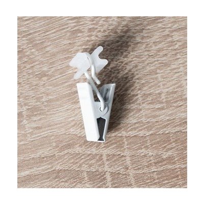 Kovová žabka do kolejnice nebo na kroužky bílá 1,5 cm x 0,6 cm balení 10 kusů Mybesthome – Sleviste.cz