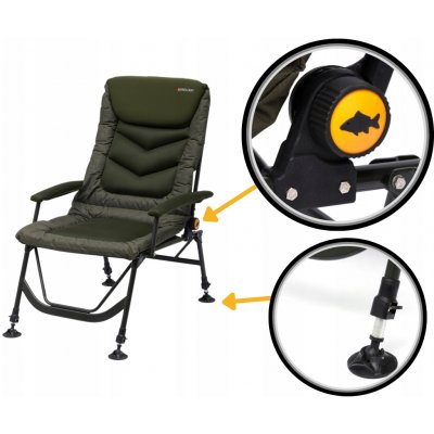 Prologic Křeslo Inspire Daddy Long Recliner Chair with Armrests – Zboží Dáma