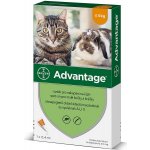 Advantage Spot-on pro malé kočky a králíky 40 mg 4 x 0,4 ml – Hledejceny.cz