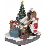 Hrací vánoční dekorace s LED světýlky Santa Claus - 20*16*20 cm / 3xAA - Clayre & Eef – Hledejceny.cz