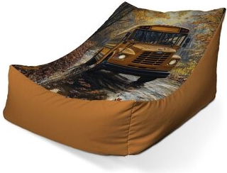 Sablio sedací vak lounge Žlutý školní autobus 120 x 100 x 80 cm
