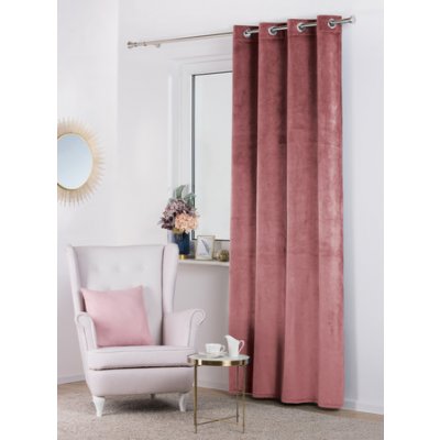 Dekorační závěs s kroužky VELVET 140x260 cm, růžová (cena za 1 kus) MyBestHome – Sleviste.cz