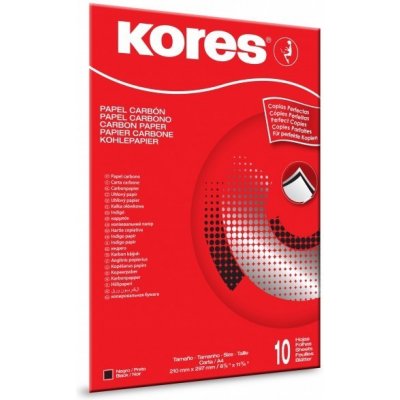 Kores Uhlový papír 1200 A4 černý/10 listů – Sleviste.cz