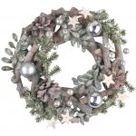 Anděl Přerov Adventní věnec s baňkami na zavěšení 22 cm – Zboží Dáma