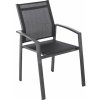 Zahradní židle a křeslo DEOKORK Hliníkové křeslo s textílií BERGAMO (antracit)