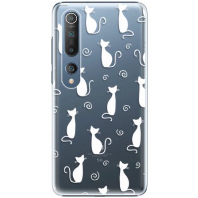 Pouzdro iSaprio - Cat pattern 05 Xiaomi Mi 10 / Mi 10 Pro bílé