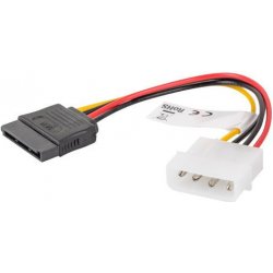 Lanberg Molex (M) na SATA (F) kabel 15cm CA-HDSA-10CU-0015