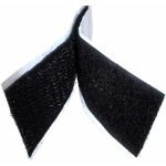 Pásek na suchý zip s lepidlem černý 2x10 cm, šířka 20 mm – Zboží Dáma