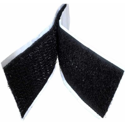 Pásek na suchý zip s lepidlem černý 2x10 cm, šířka 20 mm – Zboží Dáma