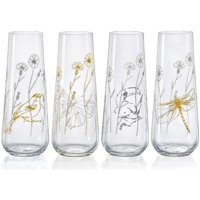 Crystalex Sklenice na prosecco MEADOW 4 x 250 ml – Zboží Dáma