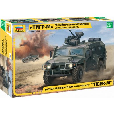 Zvezda Plastikový model vojenské techniky 3683 GAZ Tiger w/Arbalet 1:35 – Hledejceny.cz