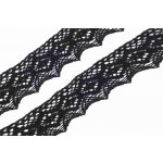 Pro Háčkování Paličkovaná krajka 46 mm černá – Zboží Mobilmania