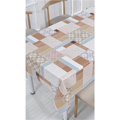 Ubrus PVC 3581561, metráž, 20 m x 140 cm, patchwork hnědý, IMPOL TRADE – Hledejceny.cz