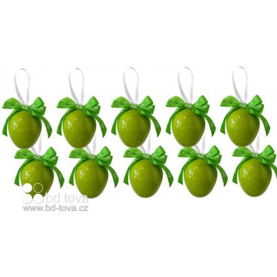 BD-TOVA Vajíčko lakované zelené závěs 10 ks – Sleviste.cz