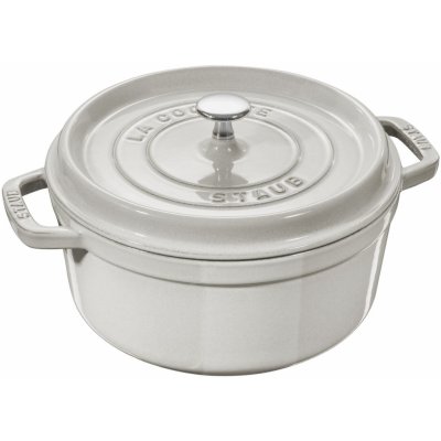 Staub Cocotte hrnec kulatý 24 cm 3,8 l bílý lanýžový – Zboží Mobilmania
