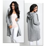 Fashionweek Pletený svetr cardigan s kapucí NEON SV044/3681 – Zboží Dáma