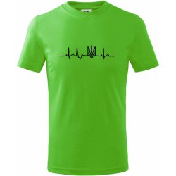 Ekg Ukrajina trojzubec Tričko dětské bavlněné Apple Green